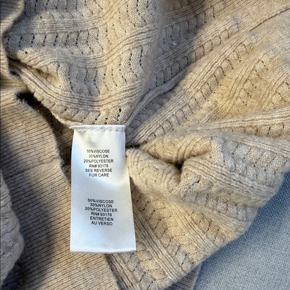 Tahari Cream Textured Knit Top - Picture 7 of 7